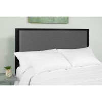 Flash Furniture HG-HB1717-Q-DG-GG Melbourne Metal Upholstered Queen Size Headboard in Dark Gray Fabric